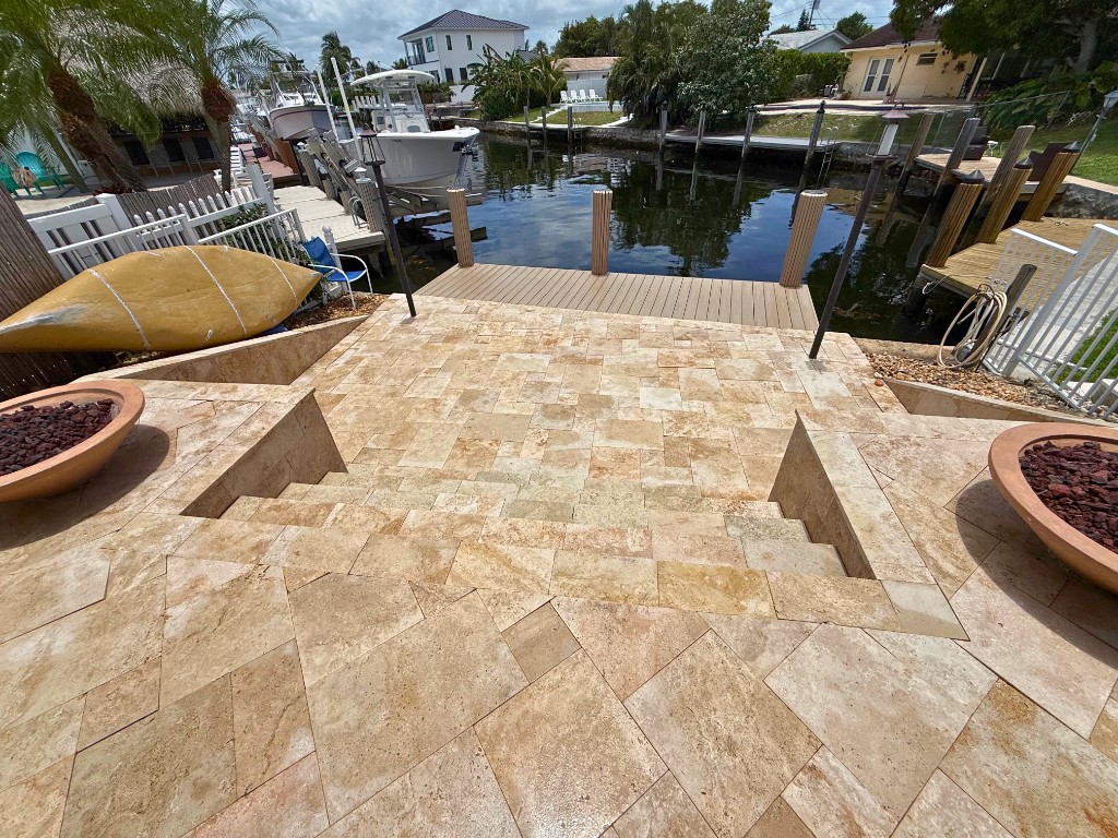 Pompano Beach pool deck after cleaning