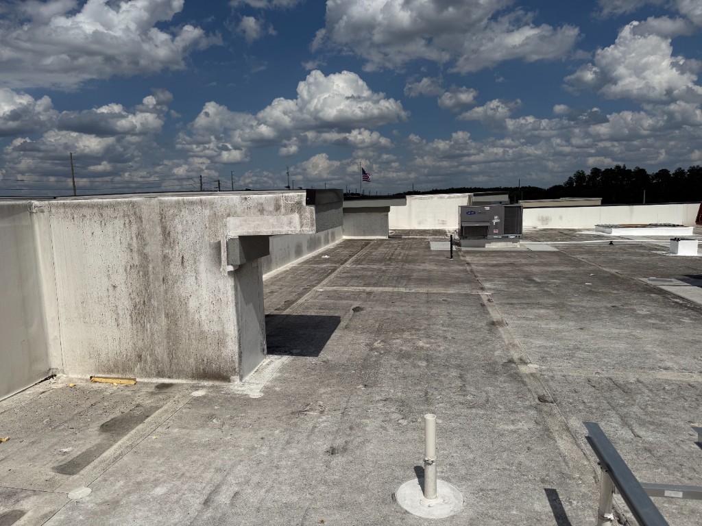 TPO roof before cleaning