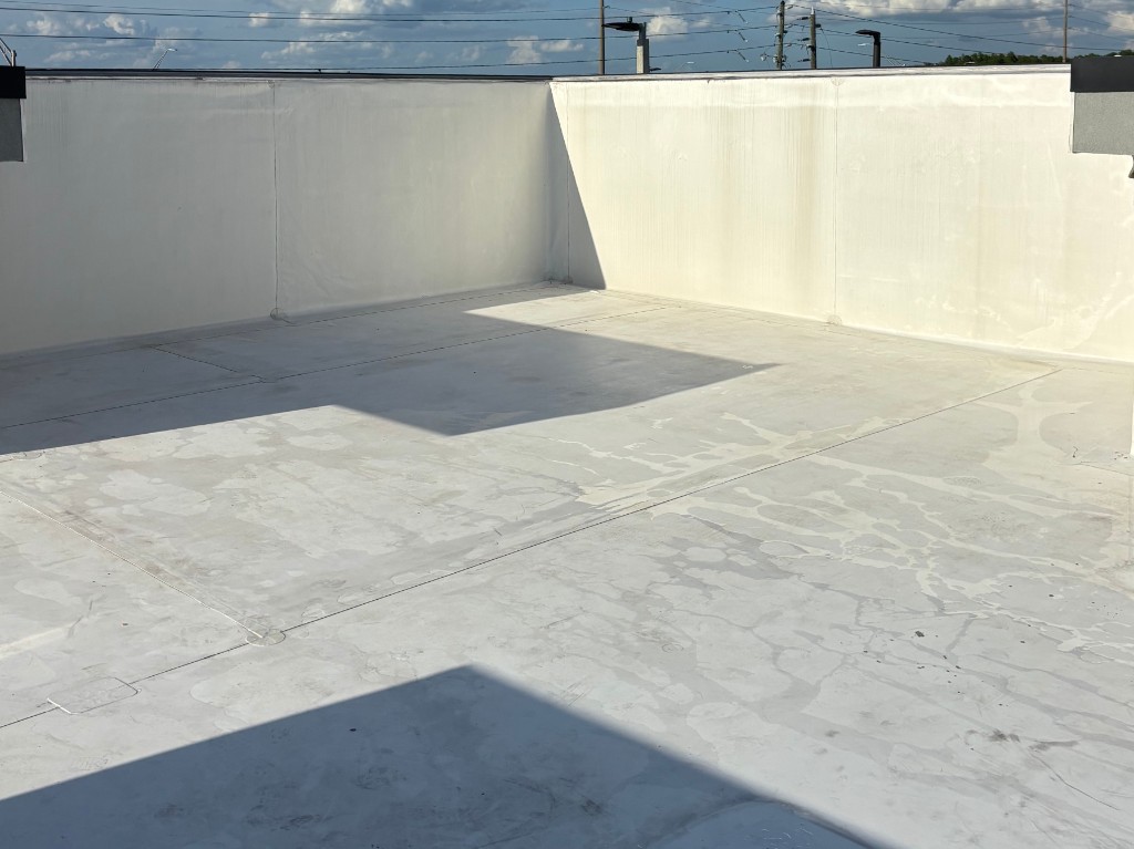 TPO roof after cleaning, additional view